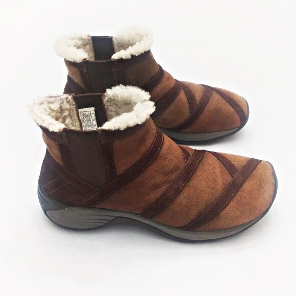 MERRELL Encore Flurry Cocoa Boot OrthoLite QForm Comfort Winter Ankle Booties - Picture 6 of 10